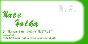 mate holka business card